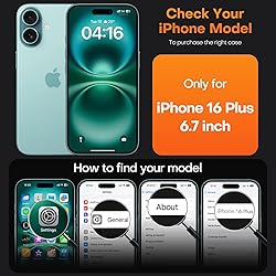 TAURI for iPhone 16 Plus Case with Screen
