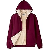 Bumeex Women's Fleece Lined Zip Up Hoodie Jacket Cozy Warm Sweatshirt Coat(No Pilling,No Fade for Long-Lasting Wear)