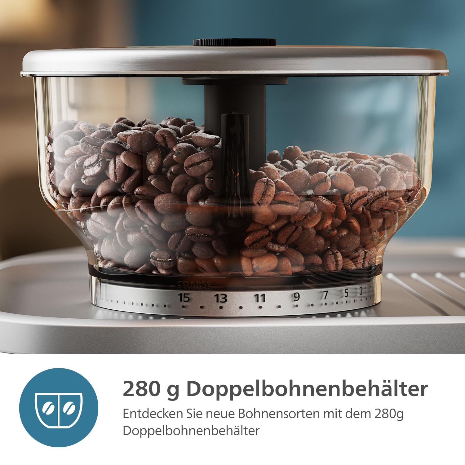 PHILIPS Barista Brew Espressomaschine – Einfacher & doppelter Espresso, Americano-Taste, 280g Bohnenbehälter, intuitive Bedienung, kalibriertes Tampern, Cappuccinosystem (PSA3228/41) 5