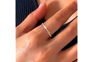Fidget Rings for Women Men Titanium Steel Spinner Ring for Anxiety Stress Relief Glitter Sandblast Spinning Figit Anxiety Jew