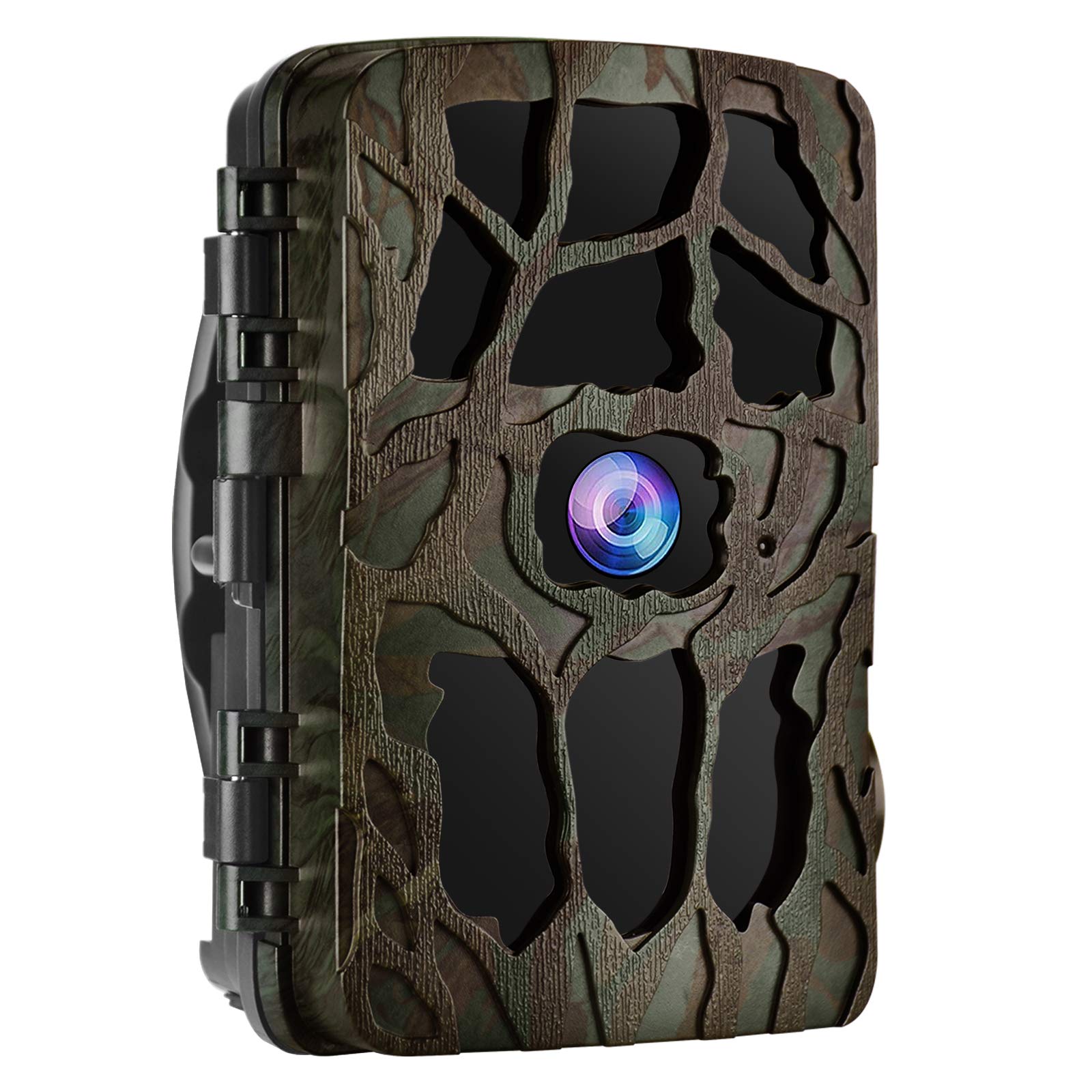 UncleHu Trail Camera, 20MP 4K Full HD Wildlife Camera, Night Vision Waterproof Game Camera with Low Glow IR LEDs/0.3S Trigger Time Motion Activated/Loop Recording, Support 256G MicroSD Card