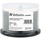 Verbatim DVD+R DL 8.5GB 8X DataLifePlus White InkJet Printable, Hub Printable - 50pk Spindle - 98319
