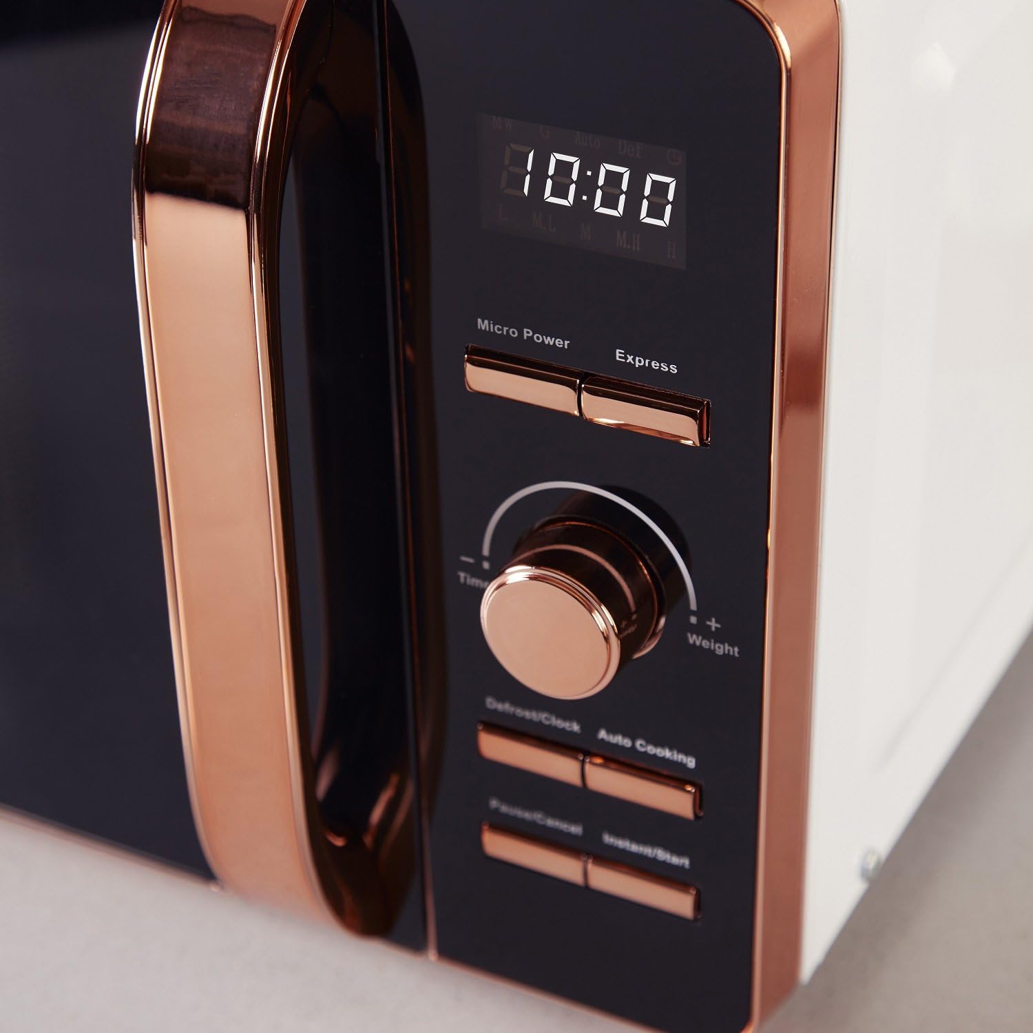 Tower T24021W Digital Microwave with 60-Minute Timer and 8 Autocook Settings, 20L, 800W White and Rose Gold - Image 4