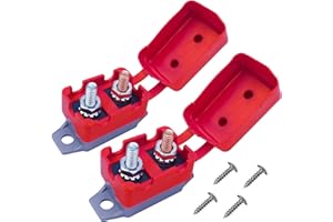 Tiwerlfe 20 Amp Circuit Breaker Waterproof Inline Fuse Inverter for Car ATV Marine Trolling Motors Boat Power Protect 12V-24V, with Screw