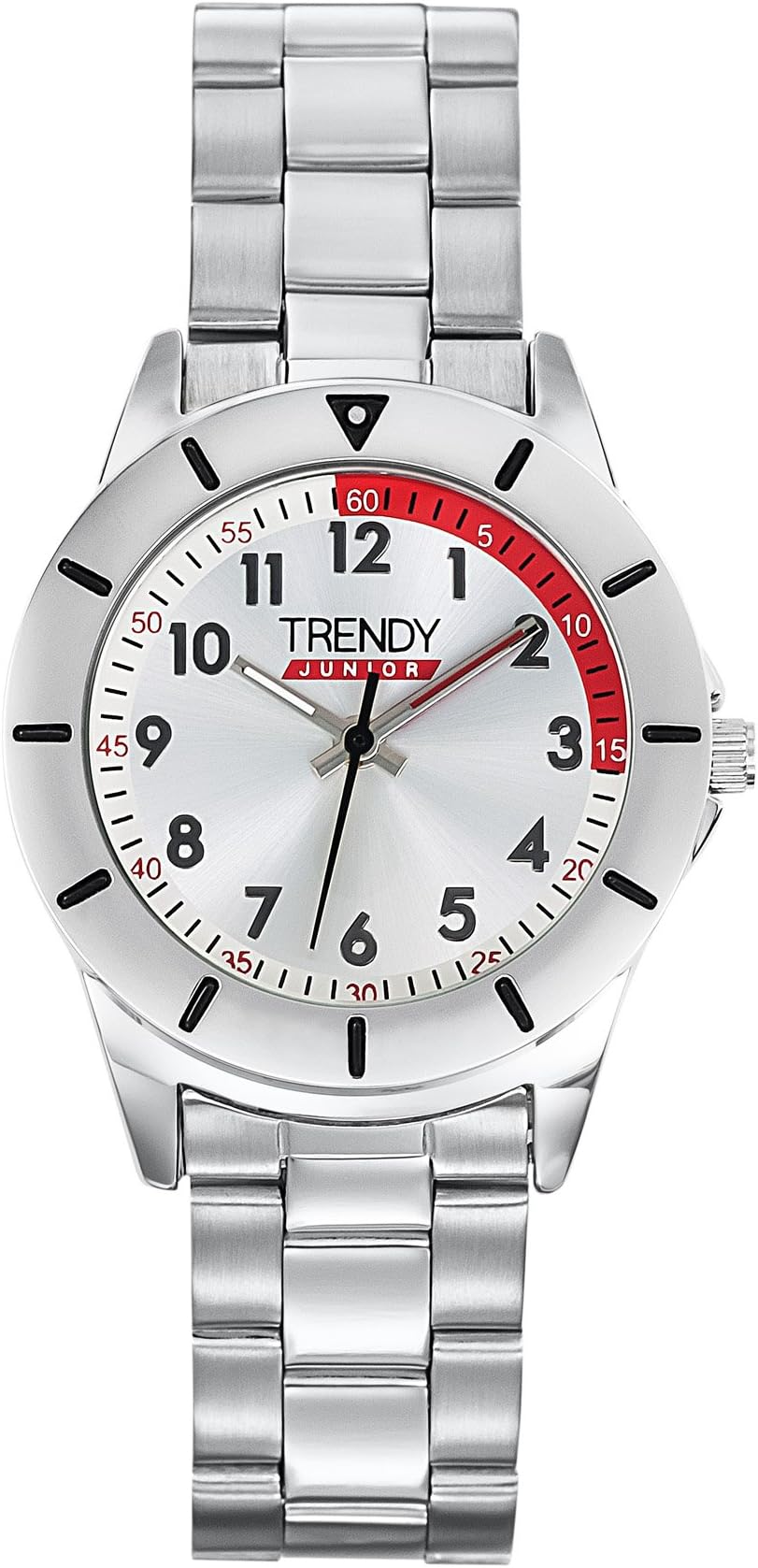 Trendy Junior Boys Analogue Quartz Watch with Metal Strap KL 289