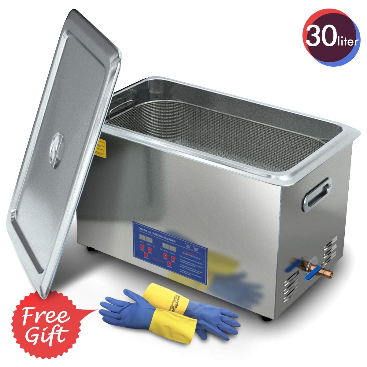 Ultrasonic Cleaner 30L 800W Heated Parts Cleaner for Guns Carburetors