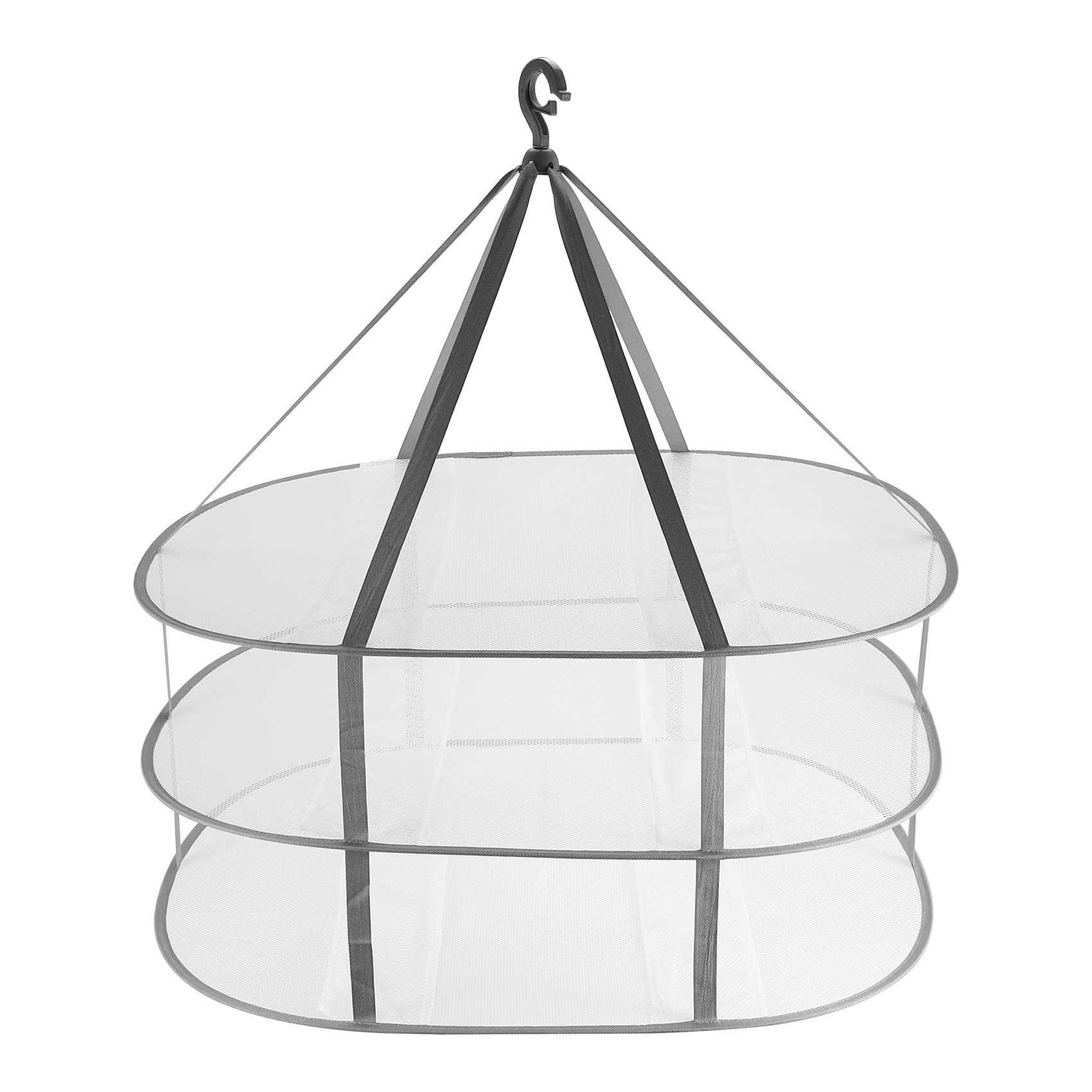 Daowwui 3-Tier Sweater Drying Rack Hanging Clothes Hanging Dryer Laundry Mesh Drying Rack, Foldable Clothing Dryer Racks