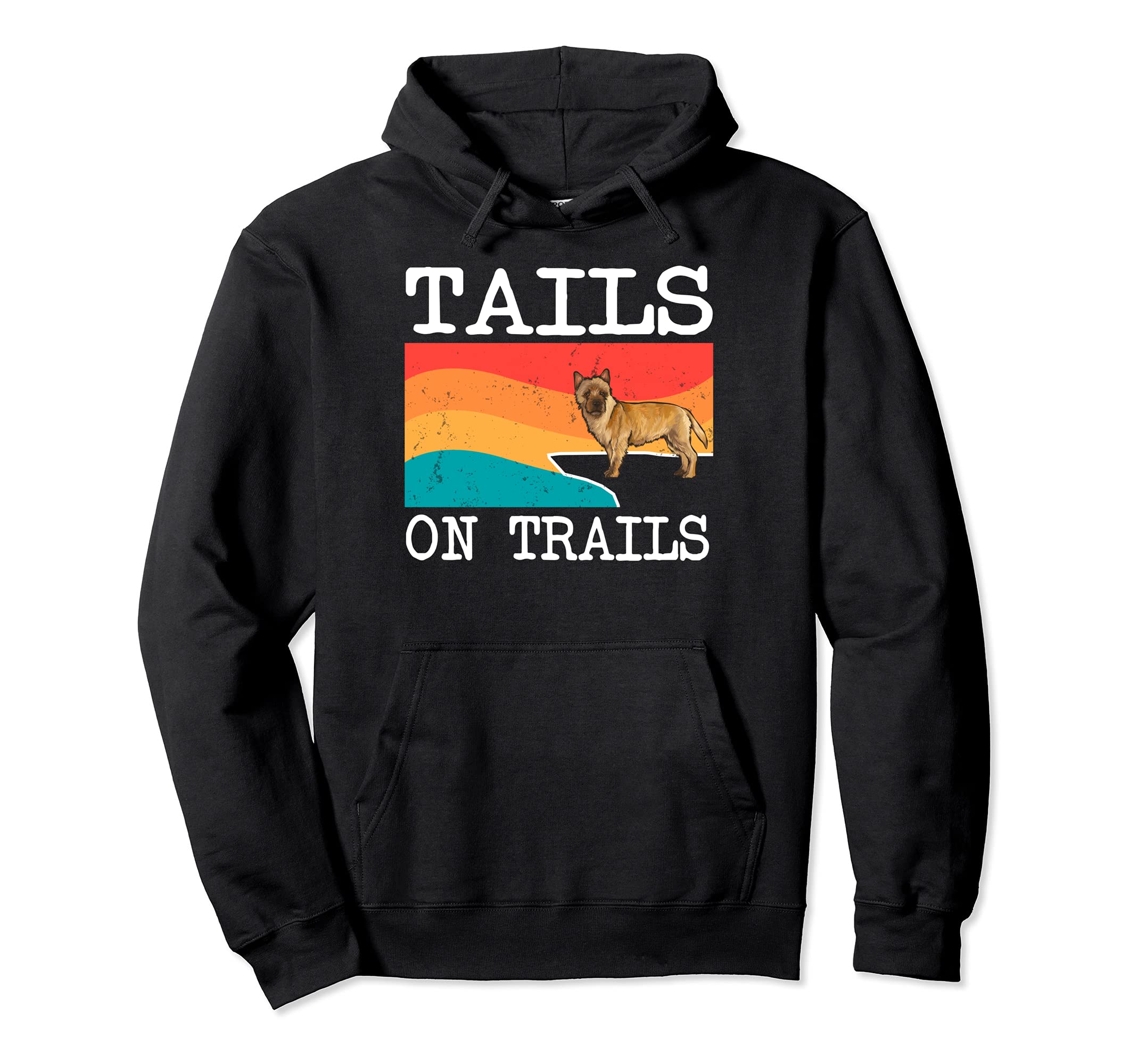 Tails On Trails Cairn Terrier Dog Funny Hiking Pullover Hoodie