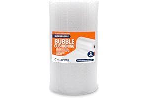 Campior Small Bubble Cushioning Wrap for Moving and Shipping - 30 Ft Bubble Packing Wrap for Packaging Boxes and Mailers, Clear Bubble Roll Moving Supplies, Perforated Every 12 inches, Pack of 1