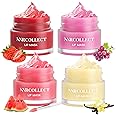 ANRCOLLECT Lip Sleeping Mask Set, Overnight Lip Care Treatment, Lip Exfoliator Mask, Revives & Nourishes for All Day Hydration with Collagen & Shea Butter, Gift Set for Dry Dark Lips