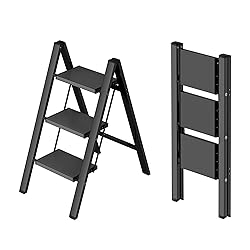 Taranta 3 Step Ladder,Aluminum Lightweight Folding