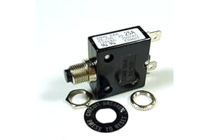 Philmore 25 Amp Push Button Manual Reset Thermal Circuit Breaker 50V DC 250V AC