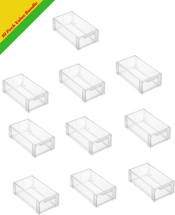 Amazon Com Tcs Crystal Clear Stack Able Storage Drawer Bundle