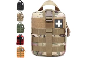 VIIDOO 1000D Molle Ifak Pouch Rip Away, Tactical Tear Away Medical Pouch Empty, Military First Aid Pouch Bag Only for Camping Hiking Travel