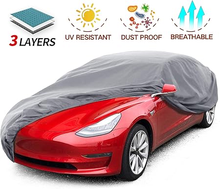 Leadpro 車カバー 3層 耐候性 Uv保護 傷防止 防塵 ユニバーサルサイズ セダン 車カバー 長さ0インチ ボディーカバー 車 バイク Amazon