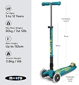 Micro Maxi Micro Deluxe Foldable Scooter Green 5-12 Years view 3