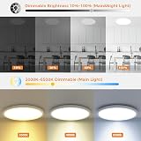 slochi Dimmable Ceiling Light 24W with Remote 3000K-6500K 1800K Night Light view 3