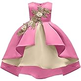 NSSMWTTC 2-9Y Toddler Evening Dresses Flower Girls Wedding Formal Party Midi Dress