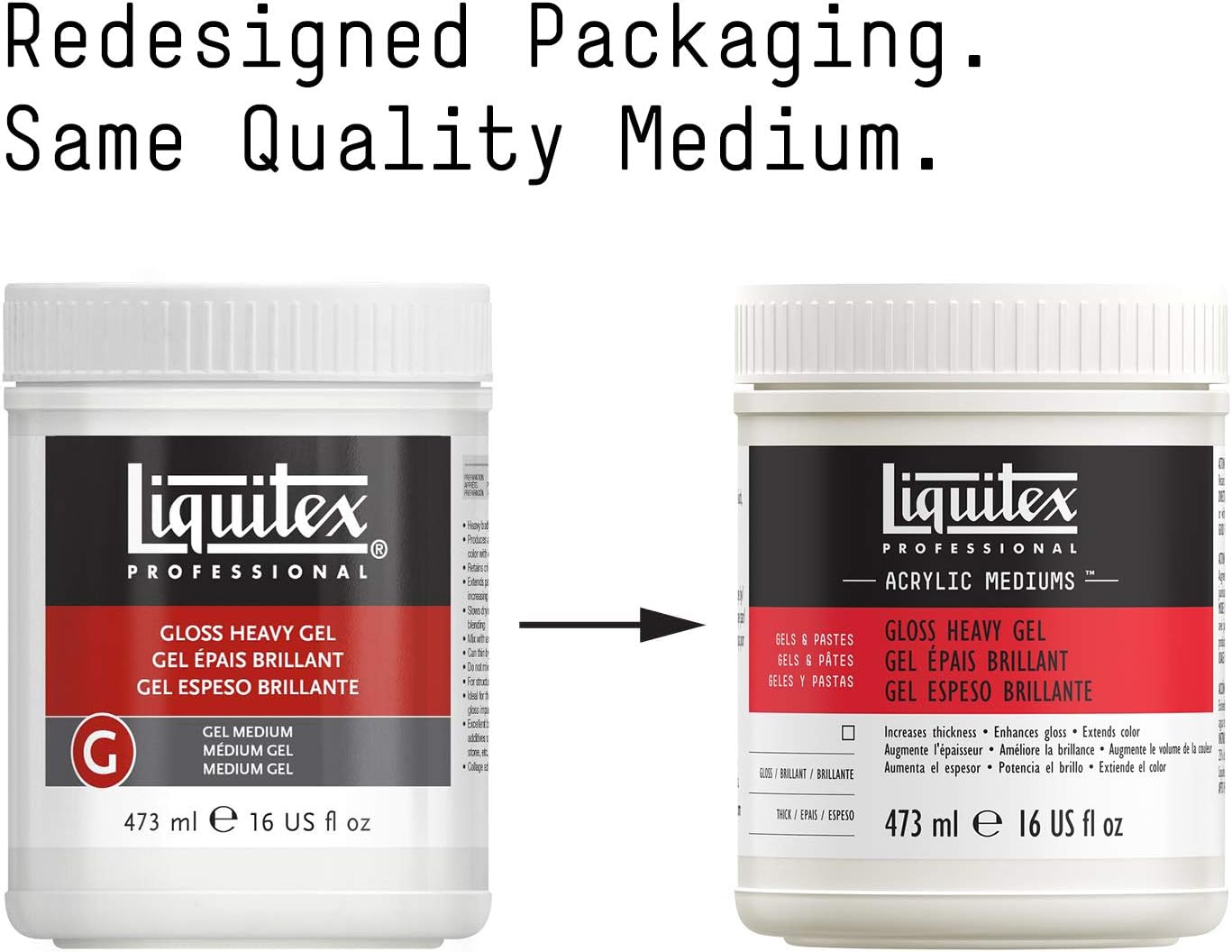 Liquitex Professional Gloss Heavy Gel Medium, 473 ml, Clear, 473 ml (Pack of 1) - Image 3