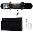 Snowboard Display Rack - Wall Mount Storage | Fits Virtually All Snowboards | Hardware Included | Made in USA (Black)