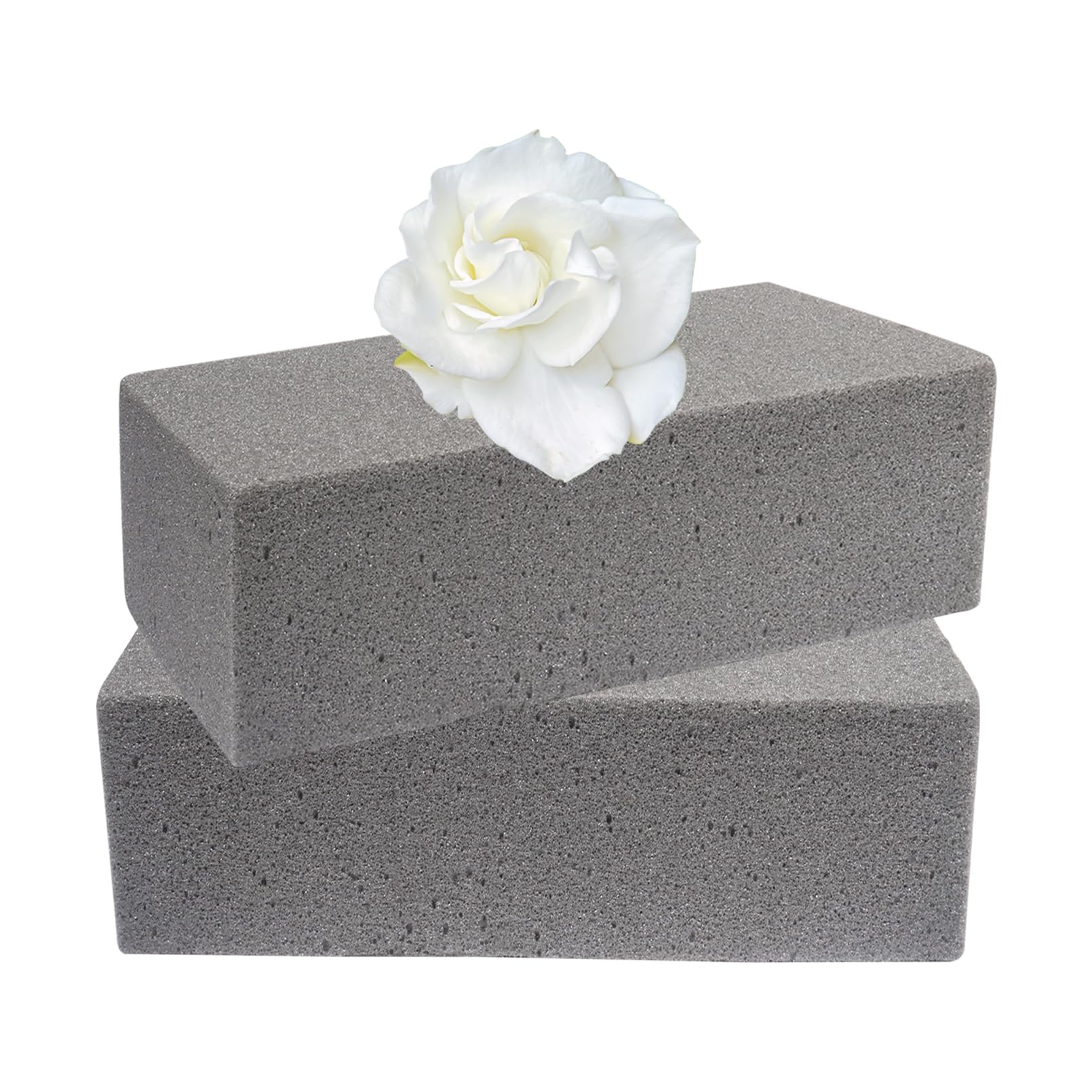 Nwvuop 2Pcs Floral Foam Blocks (9.0" L x 4.13" W x 2.75" H) Dry Flower Foam for Flower Arrangements Florist Supplies for Arts, Crafts & Weddings(Grey)