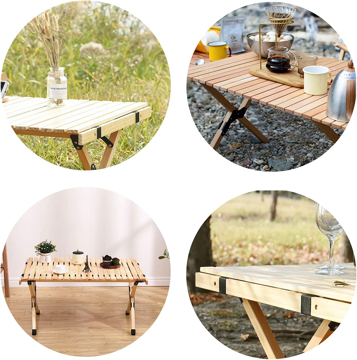 Pwigs Folding Table Portable Foldable Camping Outdoor Picnic Table Cake Roll Table for Picnic Camping Travel Garden(35.5''x24''): Kitchen & Dining