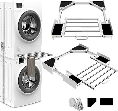 NIUXX Universal Stacking Kit for Washer and Dryer 53-68 cm Adjustable