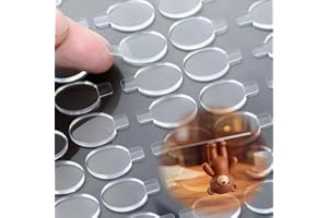COMELY Glue Double Sided Sticky Dots: 200 Pcs 0.4" Clear Removable Mounting Putty Adhesive Round Stickers - No Trace Strong Stick Tack for Office - Museum Wall Hanging Poster Balloon Crafts