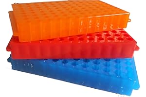 KINNOSE Tube Rack Double Panel 96-Well Polypropylene PCR Centrifuge Tube Holder for Microcentrifuge Tubes 0.2/0.5/1.5/1.8/2.0ml 3Pcs