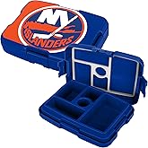 FOCO NHL Unisex-Adult Officially Licensed 2-Tone Big Logo Team Color Hockey Leak Proof 5 Compartment Bento Lunch Box - New York Islanders