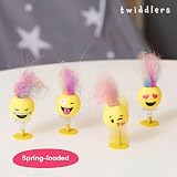 THE TWIDDLERS 36 Emoji Jump Up Toys Party Favourites 6cm Multicolour Hair view 5