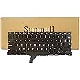 SUNMALL Replacement Keyboard Without Backlit and Frame Compatible with Apple MacBook Pro A1502 13" 2013-2015 Retina Series Black US Layout, Compatible with Part Numbers ME864 ME865 ME866