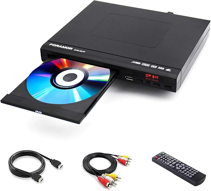 DVD Player for TV,Foramor New HDMI 1080P DVD Player Updated Decoder AntiShock