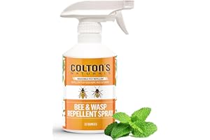 COLTON'S NATURALS Colton’s Naturals - Bee and Wasp Repellent Spray - (32 OZ) - Natural, Bee and Wasp Deterrent - Quick and Easy Pest Control - Safe to Spray Around Pets and Children
