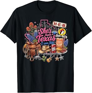 She's from Texas I Can Tell State Pride Girls Women T-Shirt