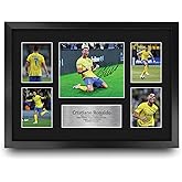 HWC Trading FR A3 Cristiano Ronaldo Al Nassr Printed Memorabilia Signed Autograph Photograph Display for Soccer Fans and Supporters - A3 Framed