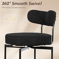 STHOUYN Counter Height Bar Stools Set of 4, Black