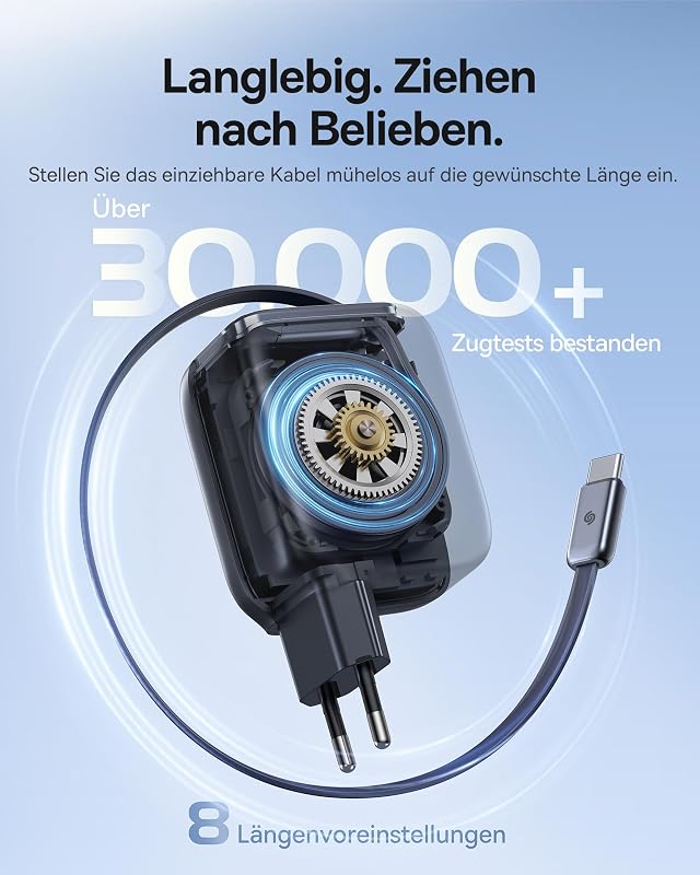 Enercore USB C Ladegerät 67W, GaN Schnellladegerät mit Kabel