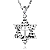 JERWLI Saint Necklace 925 Sterling Silver St Religious Patron Amulet Medal Jewelry for Men Women