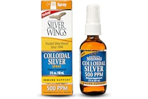 Natural Path Silver Wings Colloidal Silver - Extra Strength Liquid Immune Support Supplement- - 500ppm (2500mcg) - 2oz Spray