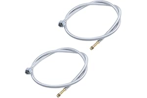 Semetall Faucet Water Supply Lines 2 Pack Stainless Steel Faucet Supply Lines Connector,Braided Supply Hose Female Compression Thread x M10 Male Connector (47 Inch Long)