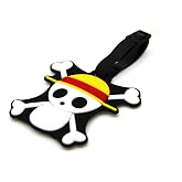 CellDesigns Anime Skull Crossbones Luggage Tag Tag with Adjustable Strap