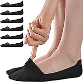 Sofier No Show Socks Womens, Non Slip Low Cut 6 Pairs Thin Silky Dress Footies Liner Invisible Socks Flats Loafers Sneakers