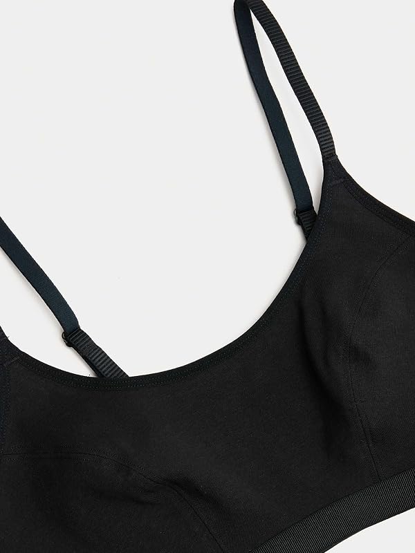 Lot de 2 Hauts Courts Premier Soutien-Gorge en Coton Mélange De Noir UK 6 (EU 34) — photo 4 sur 4