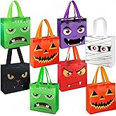 CHOOHC 24 Pcs Halloween Goodie Bags - Hallowen Party Favor Gift Bag, Cute Non-Woven Tote Goody Candy Gift Bags with Handles for Halloween Themed Trick or Treat Party Favors Supplies