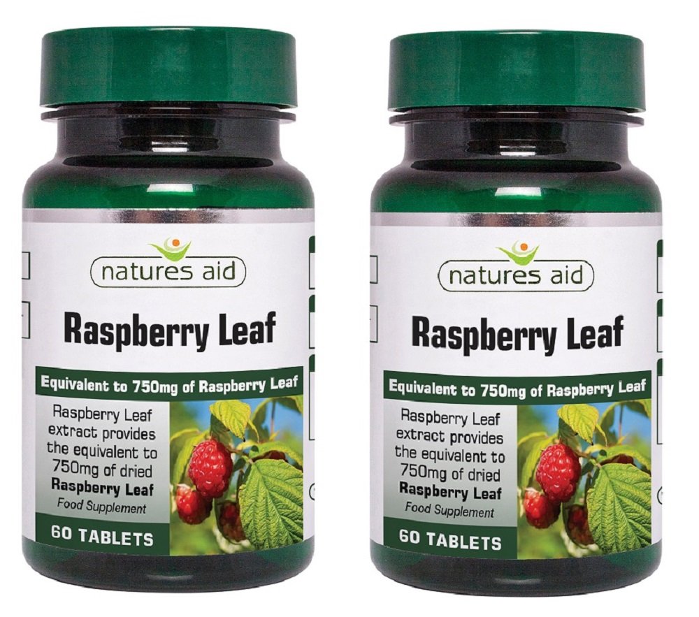 Natures Aid Raspberry Leaf 750mg 60 tablet (Pack of 2)