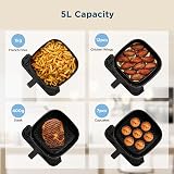 Midea Air Fryer 5L with Window HeatXpress 1600W 7 Presets Digital view 9
