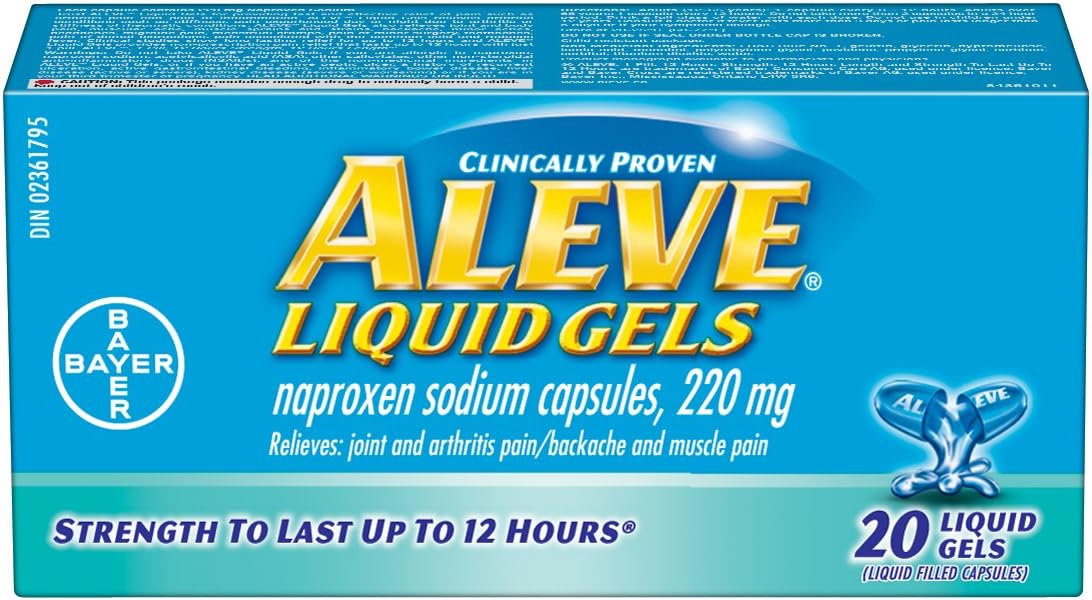 ALEVE Pain Relief Liquid Gels, Strength to Last Up to 12 Hours