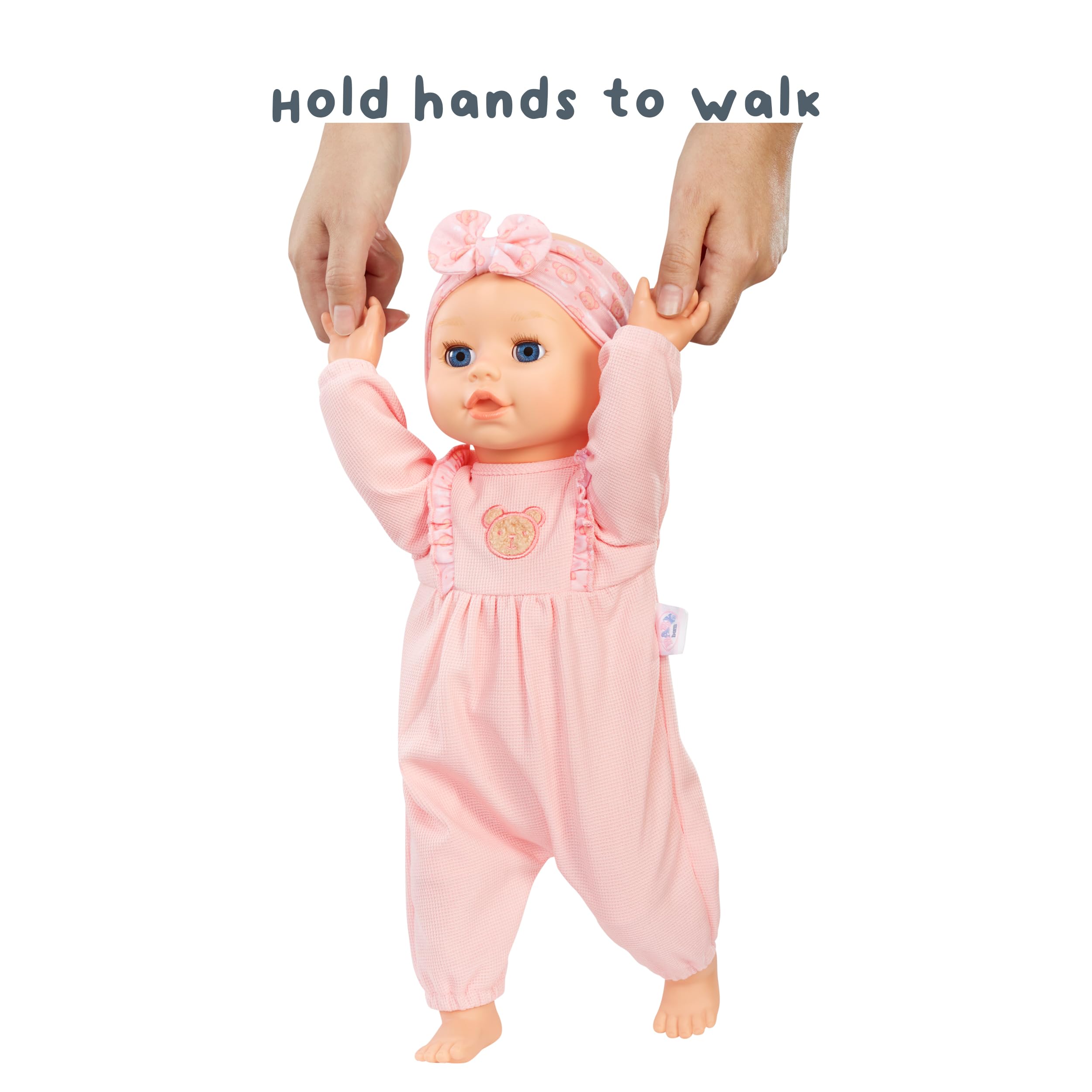 Baby Born Learn to Walk Baby Doll Annabell - Blue Eyes: Realistic Features for Kids Ages 3+, Walks, Crawls, Sits & Kicks, Eyes Open & Close, Multiple Sound Effects