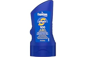 Coppertone SPORT Sunscreen SPF 100 Lotion, Water Resistant Sunscreen, Body Travel Size 3 Fl Oz